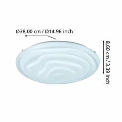 Luminaires Eglo Plafonnier Eglo BATTISTONA LED Blanc, 8 lumières, Télécommandes* Éclairage Led