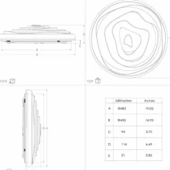 Luminaires Eglo Plafonnier Eglo BATTISTONA LED Blanc, 1 lumière, Télécommandes* Éclairage Led