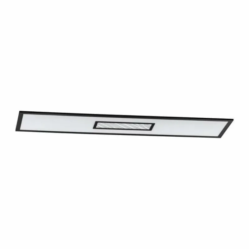 Luminaires Eglo Plafonnier Eglo BORDONARA LED Noir, Blanc, 1 lumière, Télécommandes* Éclairage Led