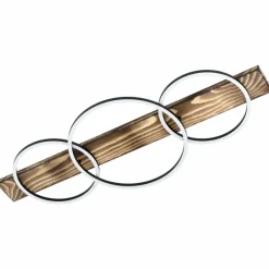 Lampes En Bois-Luminaires Eglo Plafonnier Eglo BOYAL LED Brun, Noir, 3 lumières