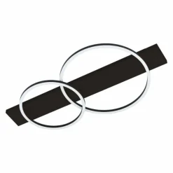 Lampes En Bois-Luminaires Eglo Plafonnier EGLO BOYAL LED Nickel mat, Noir, 2 lumières