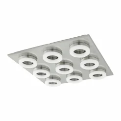 Luminaires Eglo Plafonnier Eglo BRESSANONE LED Nickel mat, 9 lumières* Éclairage Led