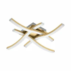 Lampes Dorées-Luminaires Eglo Plafonnier EGLO CABEZAS LED Or, Blanc, 4 lumières