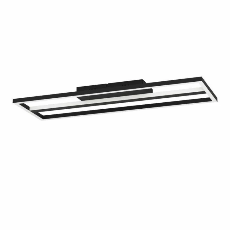 Luminaires Eglo Plafonnier Eglo CALAGRANO-Z LED Noir, 1 lumière, Changeur de couleurs