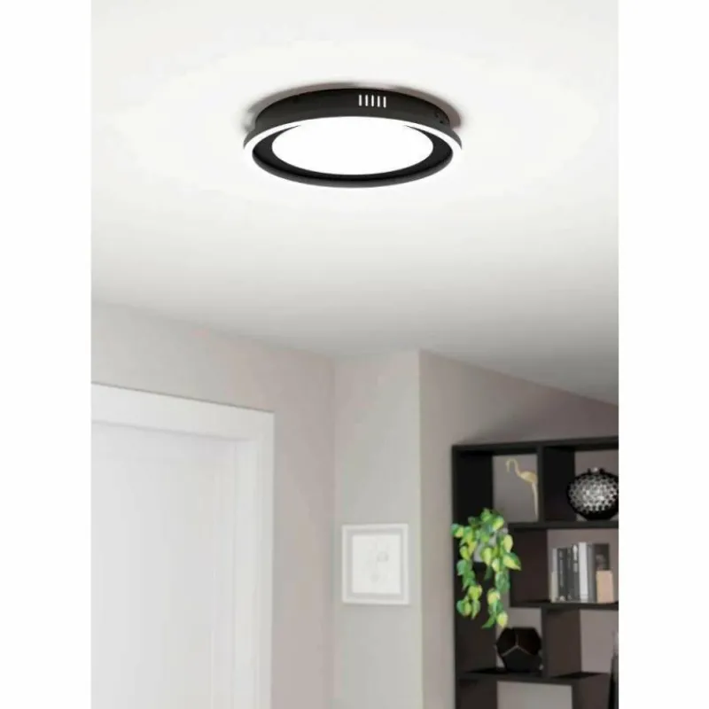 Luminaires Eglo Plafonnier Eglo CALAGRANO LED Noir, 2 lumières, Télécommandes* Éclairage Led
