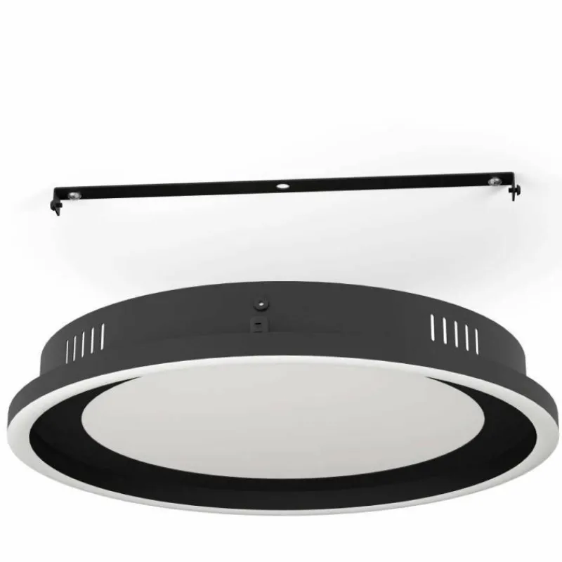 Luminaires Eglo Plafonnier Eglo CALAGRANO LED Noir, 2 lumières, Télécommandes* Éclairage Led