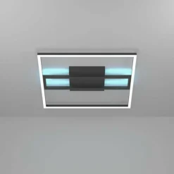 Luminaires Eglo Plafonnier Eglo CALAGRANO-Z LED Noir, 1 lumière, Changeur de couleurs