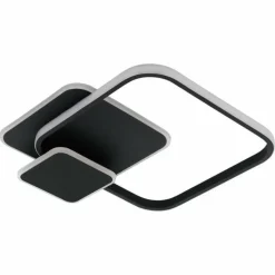 Luminaires Eglo Plafonnier EGLO CAPRAGGIA LED Noir, 1 lumière* Éclairage Led