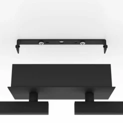 Luminaires Eglo Plafonnier Eglo CARDILLIO LED Noir, 6 lumières* Éclairage Led