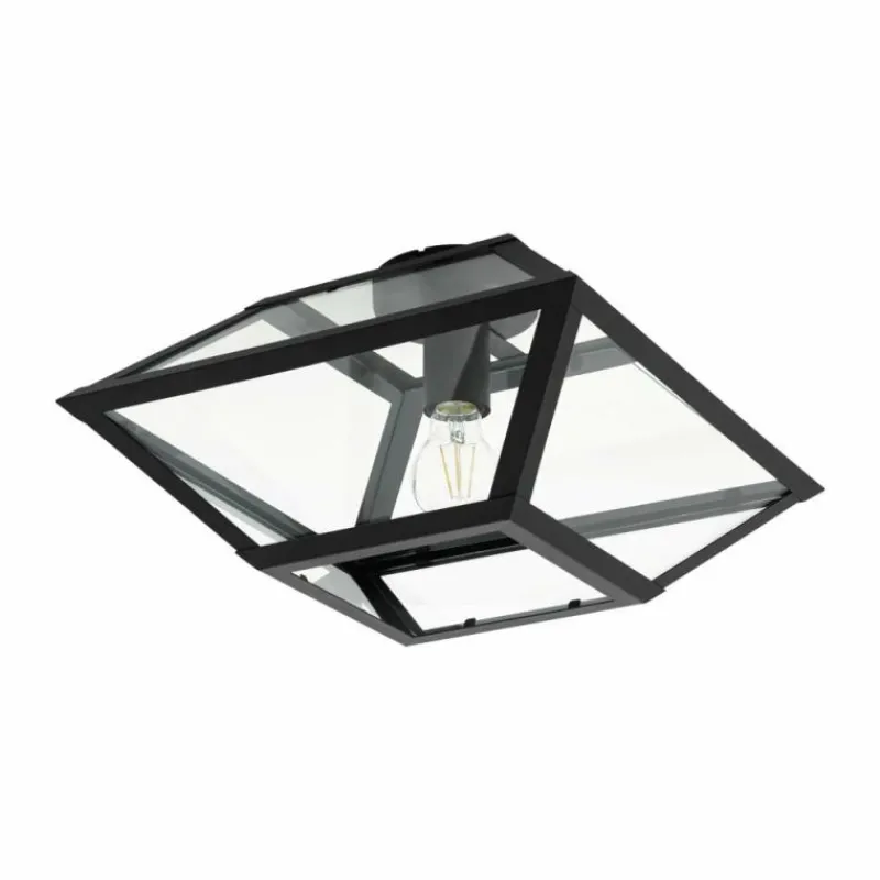 Luminaires Eglo Plafonnier EGLO CASEFABRE Noir, 1 lumière