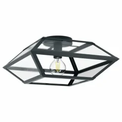 Luminaires Eglo Plafonnier EGLO CASEFABRE Noir, 1 lumière