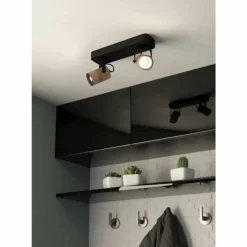 Luminaires Eglo Plafonnier Eglo CAYUCA LED Noir, 2 lumières* Éclairage Led