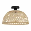 Style Boho-Chic-Luminaires Eglo Plafonnier EGLO CLAVERDON Écru, 1 lumière
