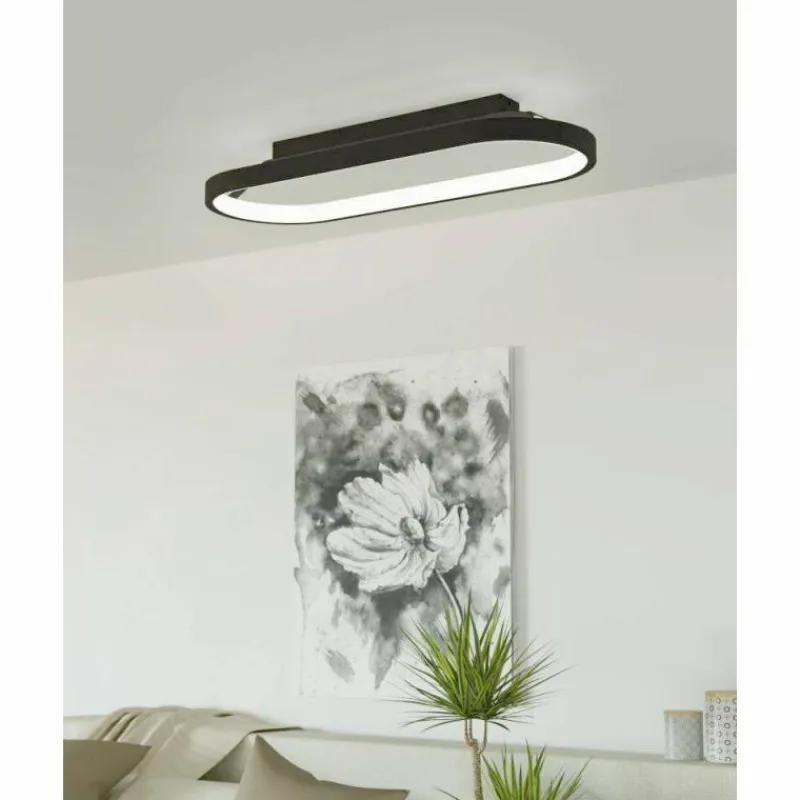Luminaires Eglo Plafonnier Eglo CODRIALES LED Noir, 1 lumière* Éclairage Led
