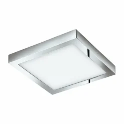 Luminaires Eglo Plafonnier EGLO connect FUEVA-C LED Chrome, 1 lumière, Changeur de couleurs