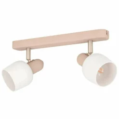 Luminaires Eglo Plafonnier Eglo CORATO Nickel mat, Sable, 2 lumières