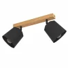 Lampes En Bois-Luminaires Eglo Plafonnier Eglo COTORRO Brun, Noir, 2 lumières