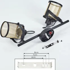 Luminaires Scandinaves-hofstein Plafonnier Eglo DELLOW Noir, 2 lumières