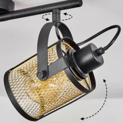 Luminaires Scandinaves-hofstein Plafonnier Eglo DELLOW Noir, 2 lumières