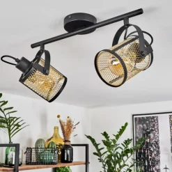 Luminaires Scandinaves-hofstein Plafonnier Eglo DELLOW Noir, 2 lumières