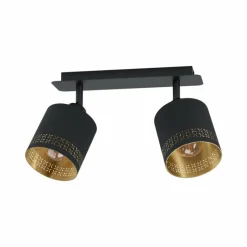Lampes En Tissu-Luminaires Eglo Plafonnier Eglo ESTEPERRA Noir, 2 lumières