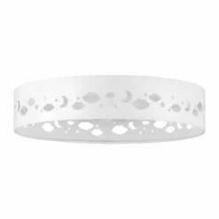 Lampes En Tissu-Luminaires Eglo Plafonnier Eglo ESTUBENY LED Blanc, 1 lumière, Télécommandes