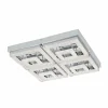 Luminaires Eglo Plafonnier Eglo FRADELO LED Chrome, Aspect cristal, 1 lumière* Éclairage Led