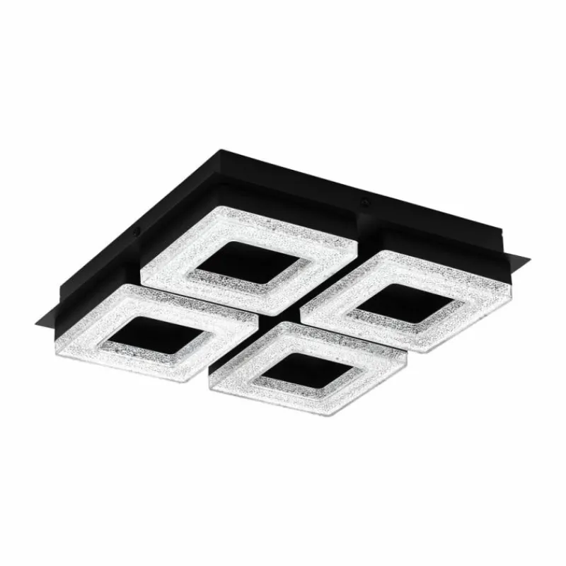 Luminaires Eglo Plafonnier Eglo FRADELO LED Noir, 4 lumières* Éclairage Led