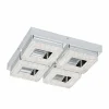 Luminaires Eglo Plafonnier Eglo FRADELO LED Chrome, Aspect cristal, 4 lumières* Éclairage Led