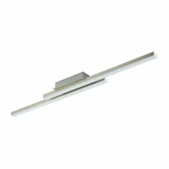 Luminaires Eglo Plafonnier Eglo FRAIOLI-Z LED Nickel mat, 2 lumières, Changeur de couleurs