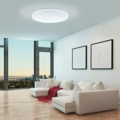 Luminaires Eglo Plafonnier EGLO FRANIA-A LED Blanc, 1 lumière, Télécommandes* Éclairage Led