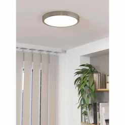 Luminaires Eglo Plafonnier Eglo FUEVA LED Nickel mat, 1 lumière* Éclairage Led