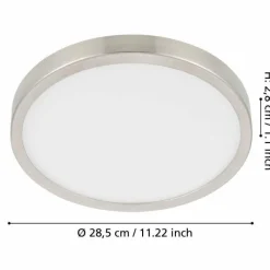Luminaires Eglo Plafonnier Eglo FUEVA LED Nickel mat, 1 lumière* Éclairage Led