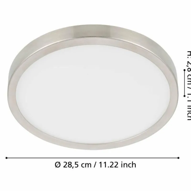 Luminaires Eglo Plafonnier Eglo FUEVA LED Nickel mat, 1 lumière* Éclairage Led