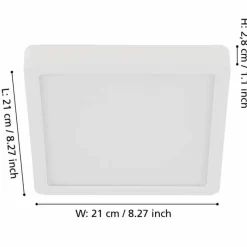 Luminaires Eglo Plafonnier Eglo FUEVA LED Blanc, 1 lumière* Éclairage Led