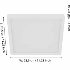 Luminaires Eglo Plafonnier Eglo FUEVA LED Blanc, 1 lumière* Éclairage Led