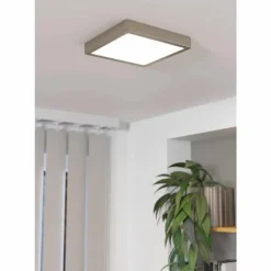 Luminaires Eglo Plafonnier Eglo FUEVA LED Nickel mat, 1 lumière* Éclairage Led