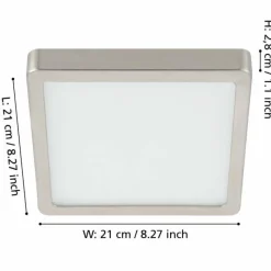 Luminaires Eglo Plafonnier Eglo FUEVA LED Nickel mat, 1 lumière* Éclairage Led