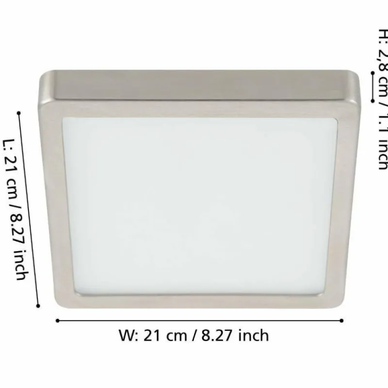 Luminaires Eglo Plafonnier Eglo FUEVA LED Nickel mat, 1 lumière* Éclairage Led