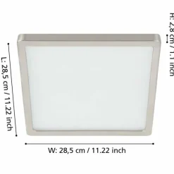 Luminaires Eglo Plafonnier Eglo FUEVA LED Nickel mat, 1 lumière* Éclairage Led