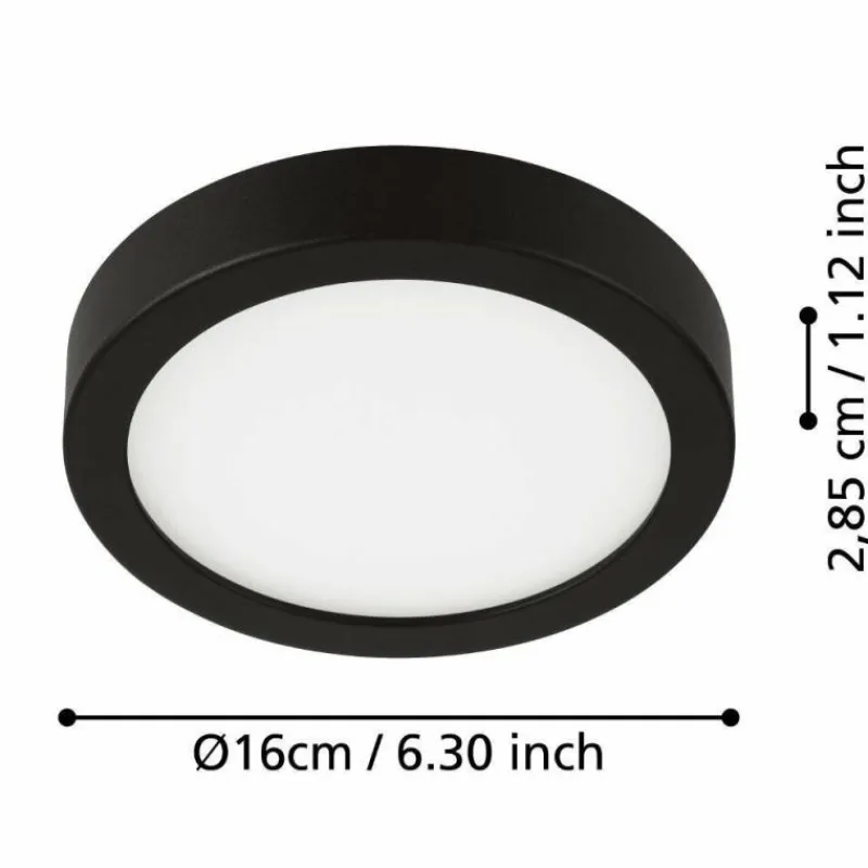 Luminaires Eglo Plafonnier Eglo FUEVA LED Noir, 1 lumière* Éclairage Led