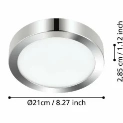Luminaires Eglo Plafonnier Eglo FUEVA LED Chrome, 1 lumière* Éclairage Led
