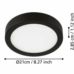 Luminaires Eglo Plafonnier Eglo FUEVA LED Noir, 1 lumière* Éclairage Led