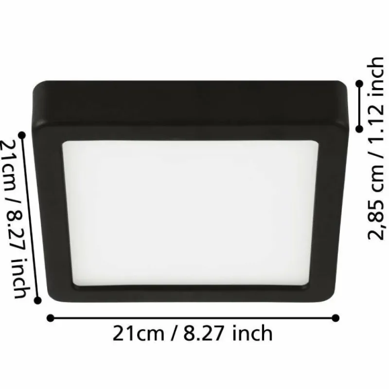 Luminaires Eglo Plafonnier Eglo FUEVA LED Chrome, 1 lumière* Éclairage Led