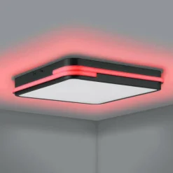 Luminaires Eglo Plafonnier Eglo GENOVESE-Z LED Noir, 1 lumière