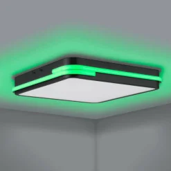 Luminaires Eglo Plafonnier Eglo GENOVESE-Z LED Noir, 1 lumière