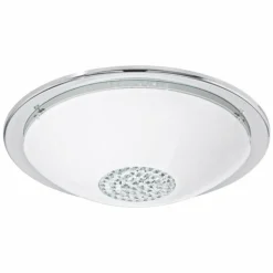 Luminaires Rustiques-hofstein Plafonnier Eglo GIOLINA LED Chrome, Aspect cristal, 1 lumière