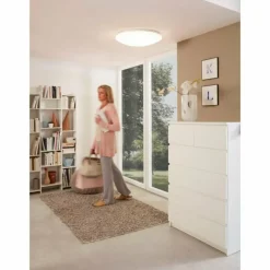 Luminaires Eglo Plafonnier Eglo GIRON LED Blanc, 1 lumière, Télécommandes* Éclairage Led