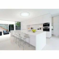 Luminaires Eglo Plafonnier Eglo GIRON-S LED Blanc, 1 lumière, Télécommandes* Éclairage Led