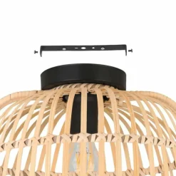 Style Boho-Chic-Luminaires Eglo Plafonnier Eglo GLYNEATH Noir, 1 lumière